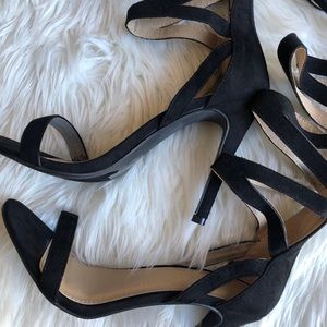 Fashion Nova Black Strapped High Heel Size 7